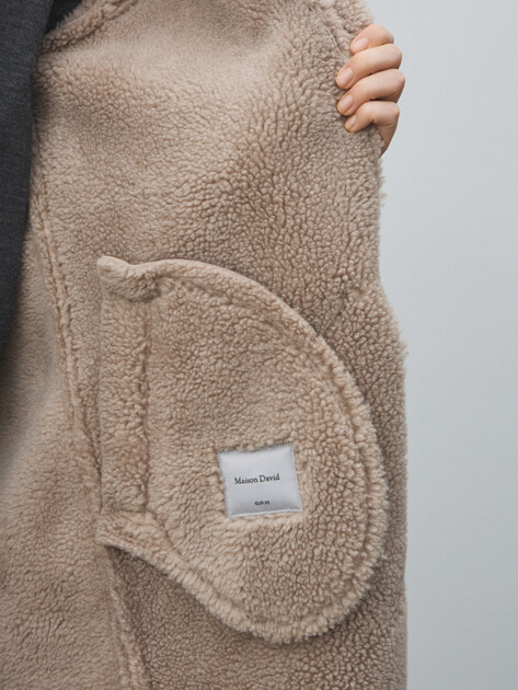 Женская дубленка  MAISON DAVID, Артикул DIANA_SDF_WS, серо-коричневый | 4986865. Ракурс 6