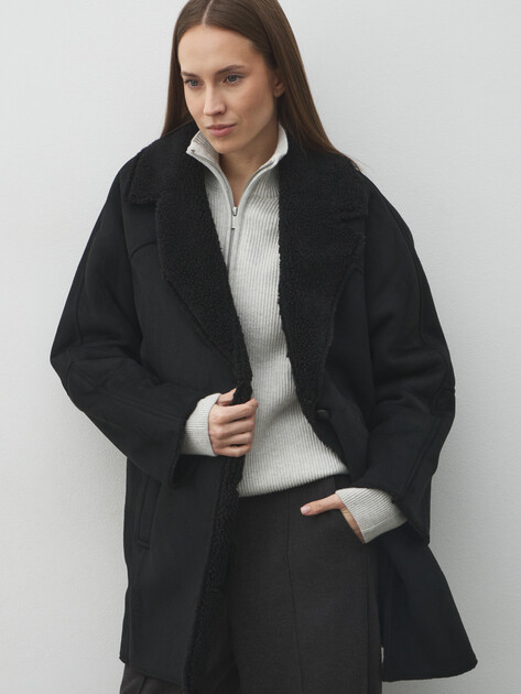 Женская дубленка MAISON DAVID, Артикул DIANA_SDF_WS, черный | 4986882. Ракурс 5 Женская дубленка MAISON DAVID, Артикул DIANA_SDF_WS, черный | 4986882. Ракурс 5