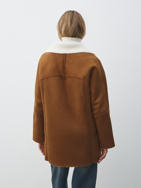 Женская дубленка  MAISON DAVID, Артикул DIANA_SDF_WS, светло-коричневый | 4986908. Ракурс 4