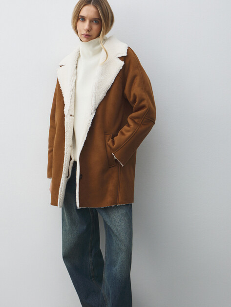 Женская дубленка  MAISON DAVID, Артикул DIANA_SDF_WS, светло-коричневый | 4986908. Ракурс 5