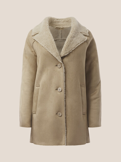 Женская дубленка  MAISON DAVID, Артикул DIANA_SDF_WS, темно-бежевый | 4986917. Ракурс 7