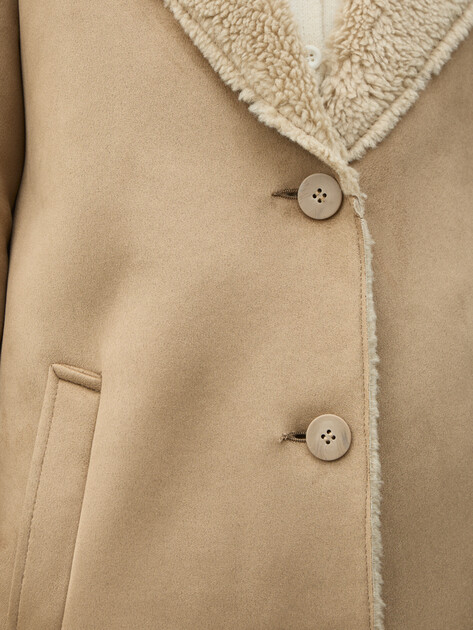 Женская дубленка  MAISON DAVID, Артикул DIANA_SDF_WS, темно-бежевый | 4986917. Ракурс 3