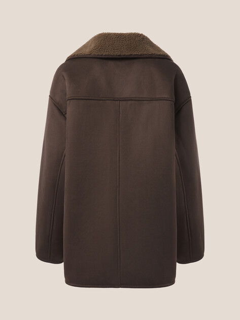 Женская дубленка  MAISON DAVID, Артикул FREDE_SDF_WS, шоколадный | 4986934. Ракурс 8