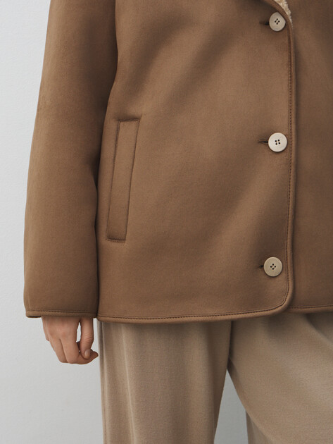 Женская дубленка MAISON DAVID, Артикул FREDE_SDF_WS, серовато-коричневый | 4986985. Ракурс 3 Женская дубленка MAISON DAVID, Артикул FREDE_SDF_WS, серовато-коричневый | 4986985. Ракурс 3