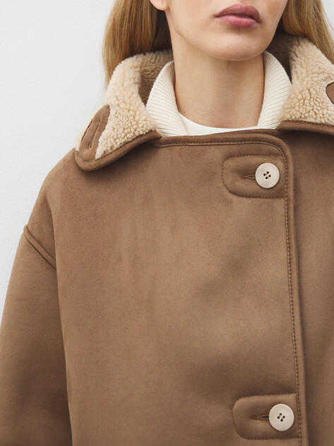 Женская дубленка MAISON DAVID, Артикул MATILDA_SDF_WS, серовато-коричневый | 4988143. Ракурс 3 Женская дубленка MAISON DAVID, Артикул MATILDA_SDF_WS, серовато-коричневый | 4988143. Ракурс 3