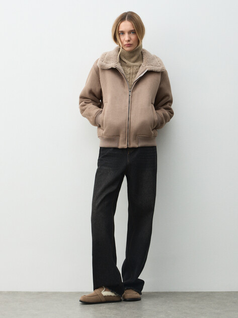 Женская дубленка MAISON DAVID, Артикул SUZANNE_SDF_WS, серо-коричневый | 4988838. Ракурс 2 Женская дубленка MAISON DAVID, Артикул SUZANNE_SDF_WS, серо-коричневый | 4988838. Ракурс 2