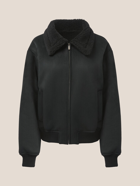 Женская дубленка  MAISON DAVID, Артикул SUZANNE_SDF_WS, черный | 4988845. Ракурс 7