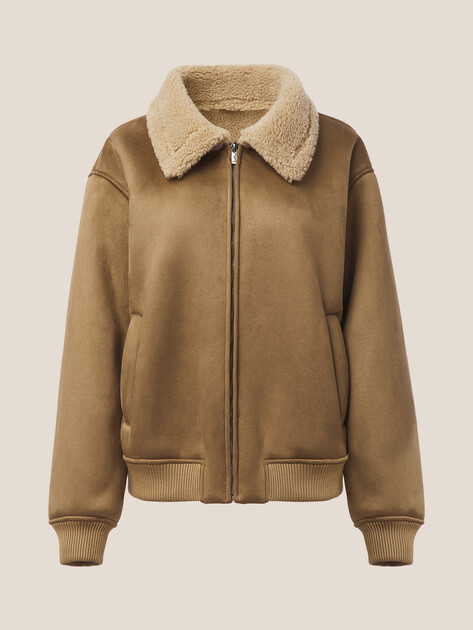 Женская дубленка  MAISON DAVID, Артикул SUZANNE_SDF_WS, серовато-коричневый | 4988873. Ракурс 7