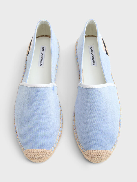 Женские эспадрильи KARL LAGERFELD KAMINI Embro NFT Slip On, Артикул KL80111G, светло-голубой | 4989291. Ракурс 4