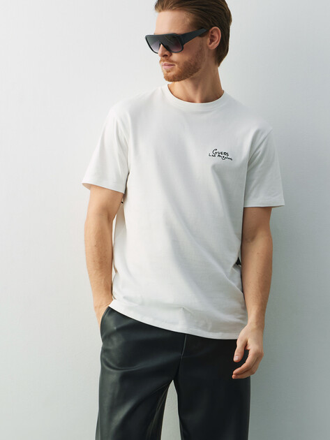 Мужская футболка GUESS SS BSC MEMORIES TEE, Артикул M5BI63KBZV1, белый | 4992288. Ракурс 5