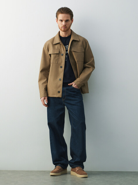 Мужской джемпер GUESS HAMMOND CN LS LOGO BASIC SWTR, Артикул M5YR00Z0122, темно-синий | 4992661. Ракурс 2