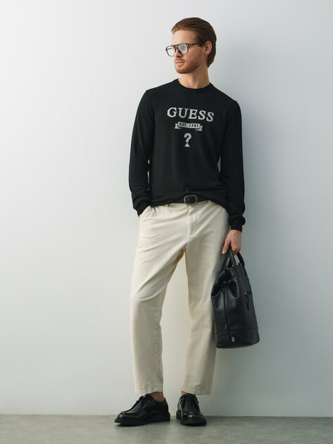 Мужской джемпер GUESS HAMMOND CN LS LOGO BASIC SWTR, Артикул M5YR00Z0122, черный | 4992792. Ракурс 2 Мужской джемпер GUESS HAMMOND CN LS LOGO BASIC SWTR, Артикул M5YR00Z0122, черный | 4992792. Ракурс 2