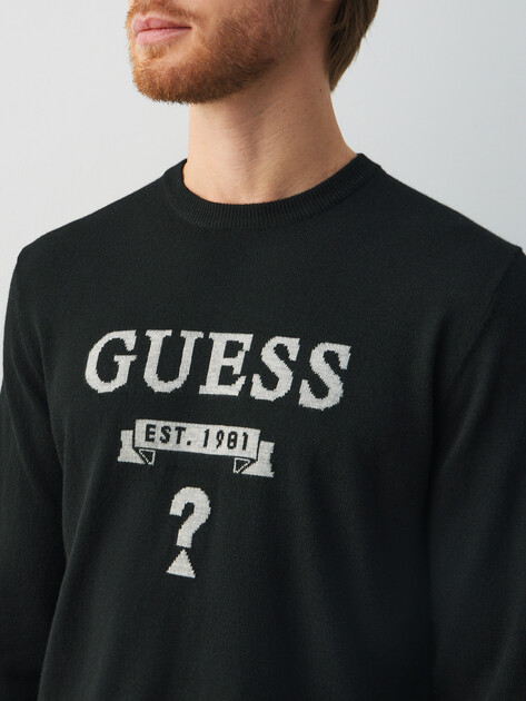 Мужской джемпер GUESS HAMMOND CN LS LOGO BASIC SWTR, Артикул M5YR00Z0122, черный | 4992792. Ракурс 3 Мужской джемпер GUESS HAMMOND CN LS LOGO BASIC SWTR, Артикул M5YR00Z0122, черный | 4992792. Ракурс 3