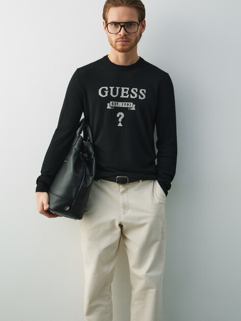 Мужской джемпер GUESS HAMMOND CN LS LOGO BASIC SWTR, Артикул M5YR00Z0122, черный | 4992792. Ракурс 5 Мужской джемпер GUESS HAMMOND CN LS LOGO BASIC SWTR, Артикул M5YR00Z0122, черный | 4992792. Ракурс 5