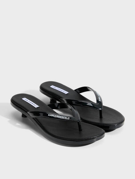 Женские мюли KARL LAGERFELD JELLY HEEL Cinderella Thong, Артикул KL83006, черный | 4993120. Ракурс 2