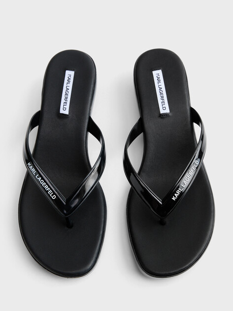 Женские мюли KARL LAGERFELD JELLY HEEL Cinderella Thong, Артикул KL83006, черный | 4993120. Ракурс 4