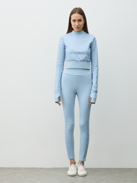 Женские легинсы GUESS DEBBY LEGGINGS, Артикул W5BB72K7182, голубой | 4993128. Ракурс 2