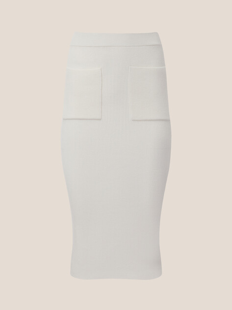 Юбка  миди GUESS HARLEY LONGUETTE SKIRT SWTR, Артикул W5BD94Z0572, белый | 4993511. Ракурс 6