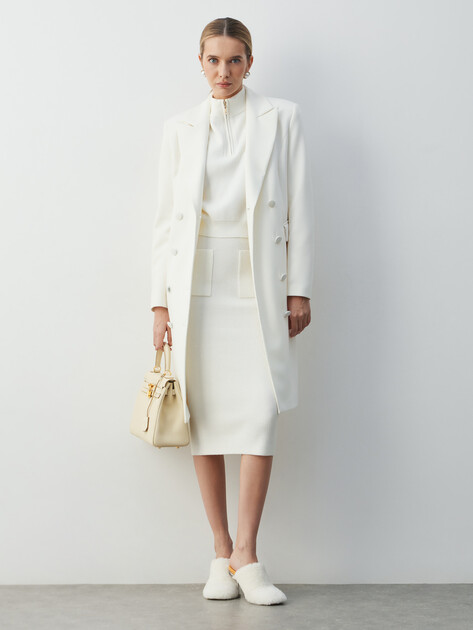 Юбка  миди GUESS HARLEY LONGUETTE SKIRT SWTR, Артикул W5BD94Z0572, белый | 4993511. Ракурс 2