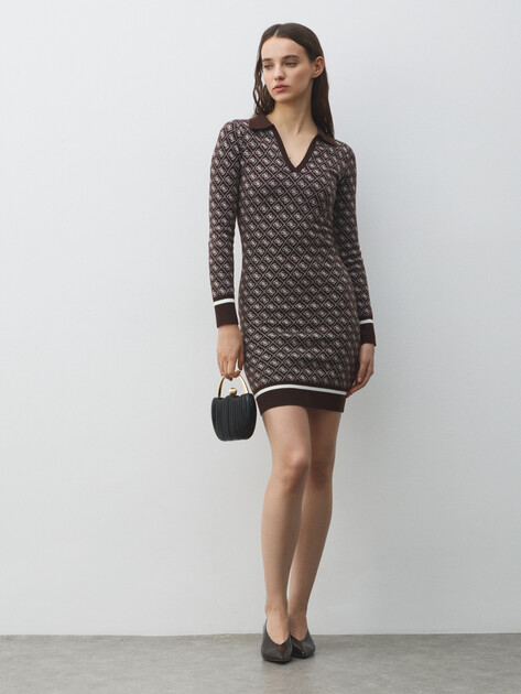 Женское платье GUESS LS POLO AUBREY 4G SWTR DRESS, Артикул W5BK25Z3JD2, коричневый | 4993960. Ракурс 2 Женское платье GUESS LS POLO AUBREY 4G SWTR DRESS, Артикул W5BK25Z3JD2, коричневый | 4993960. Ракурс 2