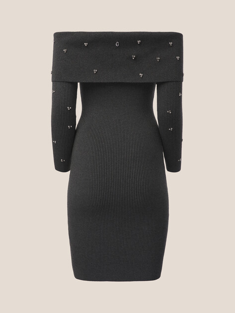Женское платье GUESS LS OFF SHOULDER ALISHA RIB DRS, Артикул W5BK64Z2YJ2, серый | 4993972. Ракурс 7