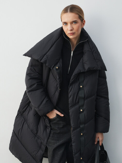 Женский пуховик GUESS SAMANTA SOFT PUFFA, Артикул W5BL39W2862, черный | 4993983. Ракурс 5