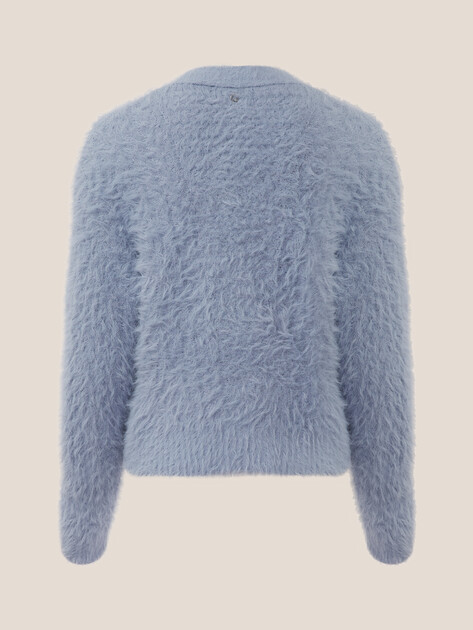 Женский кардиган GUESS LS VN KINAKO FUZZY CARDIGAN, Артикул W5BR0DZ3BH0, голубой | 4994002. Ракурс 7