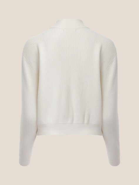 Женский джемпер GUESS LS HALF ZIP HARLEY SWTR, Артикул W5BR29Z0572, белый | 4994183. Ракурс 7