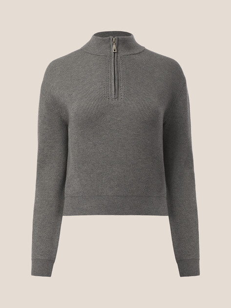 Женский джемпер GUESS LS HALF ZIP HARLEY SWTR, Артикул W5BR29Z0572, серый | 4994188. Ракурс 6