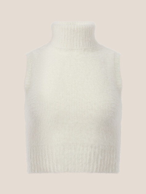 Женский топ GUESS SL TN MEI SWTR, Артикул W5BR57Z3BH0, белый | 4994209. Ракурс 6