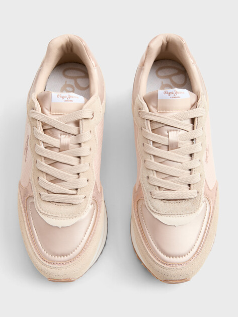Женские кроссовки PEPE JEANS RUSPER WED W, Артикул PLS600042, бежевый | 4994301. Ракурс 4