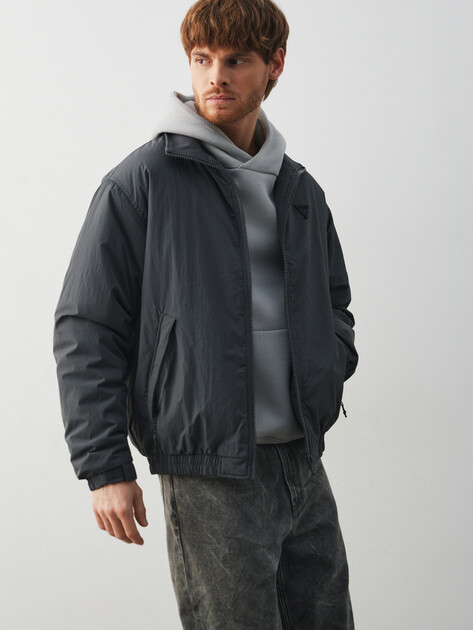 Мужская куртка GUESS GHIGO HIGH NECK JACKET, Артикул Z5BL07WGTN2, темно-серый | 4994317. Ракурс 5