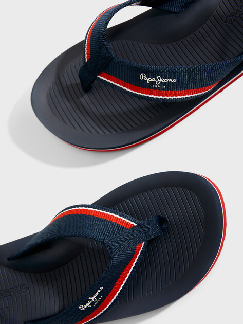 Мужские вьетнамки PEPE JEANS WEST BOAT M, Артикул PMS700021, темно-синий | 4995533. Ракурс 3
