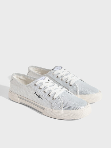 Женские кеды PEPE JEANS BRADY PARTY W, Артикул PLS31439, серебряный | 4995880. Ракурс 2 Женские кеды PEPE JEANS BRADY PARTY W, Артикул PLS31439, серебряный | 4995880. Ракурс 2