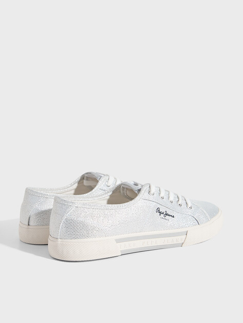Женские кеды PEPE JEANS BRADY PARTY W, Артикул PLS31439, серебряный | 4995880. Ракурс 5 Женские кеды PEPE JEANS BRADY PARTY W, Артикул PLS31439, серебряный | 4995880. Ракурс 5