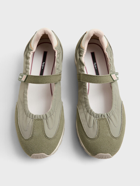 Женские балетки мэри-джейн PEPE JEANS JANE SOFT W, Артикул PLS400029, зеленый | 4995912. Ракурс 4
