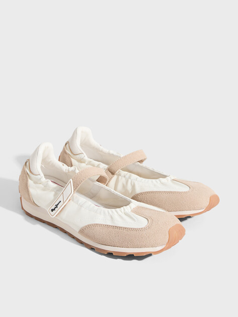 Женские балетки мэри-джейн PEPE JEANS JANE SOFT W, Артикул PLS400029, белый | 4995919. Ракурс 2