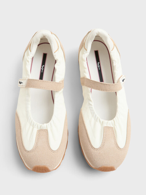 Женские балетки мэри-джейн PEPE JEANS JANE SOFT W, Артикул PLS400029, белый | 4995919. Ракурс 4