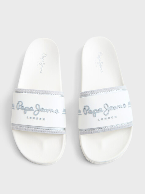 Женские сланцы PEPE JEANS SLIDER MET W, Артикул PLS700003, белый | 4995927. Ракурс 4 Женские сланцы PEPE JEANS SLIDER MET W, Артикул PLS700003, белый | 4995927. Ракурс 4
