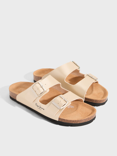 Женские шлепанцы PEPE JEANS OBAN CLASSIC W, Артикул PLS90621, золотой | 4995998. Ракурс 2