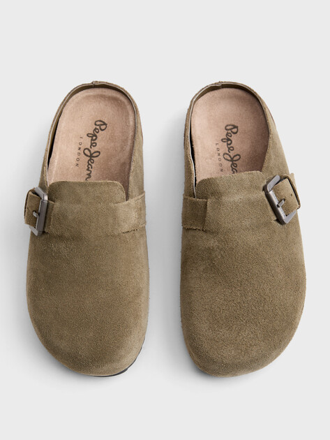 Женские шлепанцы PEPE JEANS CORBY CLOG W, Артикул PLS900001, оливковый | 4996013. Ракурс 4