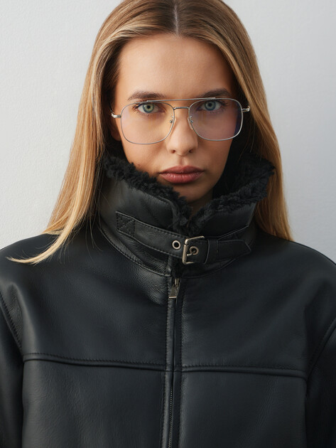Женская дубленка  MAISON DAVID, Артикул NEVA_DF, черный | 4997076. Ракурс 3