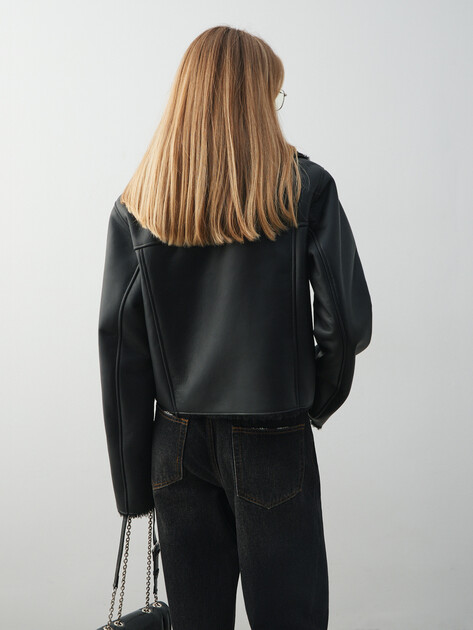 Женская дубленка  MAISON DAVID, Артикул NEVA_DF, черный | 4997076. Ракурс 4