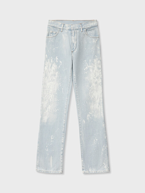 Женские прямые джинсы  MM6 MAISON MARGIELA, Артикул S62LB0216, светло-голубой | 4997672. Ракурс 5