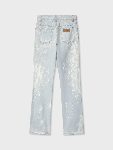 Женские прямые джинсы  MM6 MAISON MARGIELA, Артикул S62LB0216, светло-голубой | 4997672. Ракурс 6