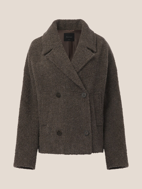 Женское полупальто MAISON DAVID, Артикул LILOU_14306, серо-коричневый | 4997684. Ракурс 7