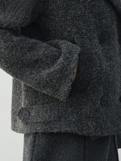 Женское полупальто MAISON DAVID, Артикул LILOU_14306, темно-серый | 4997692. Ракурс 3