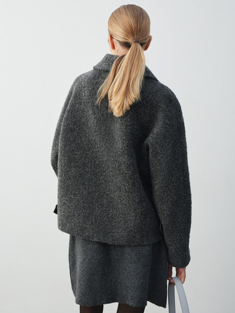 Женское полупальто MAISON DAVID, Артикул LILOU_14306, темно-серый | 4997692. Ракурс 4
