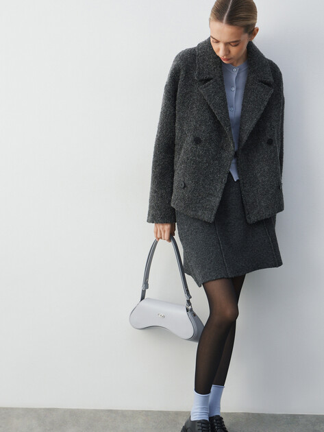 Женское полупальто MAISON DAVID, Артикул LILOU_14306, темно-серый | 4997692. Ракурс 5