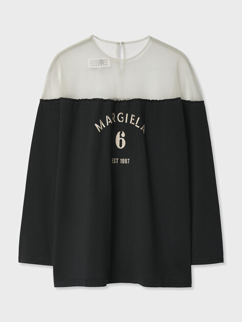 Женский лонгслив MM6 MAISON MARGIELA T-SHIRT, Артикул S62GD0213, черный | 4998740. Ракурс 5